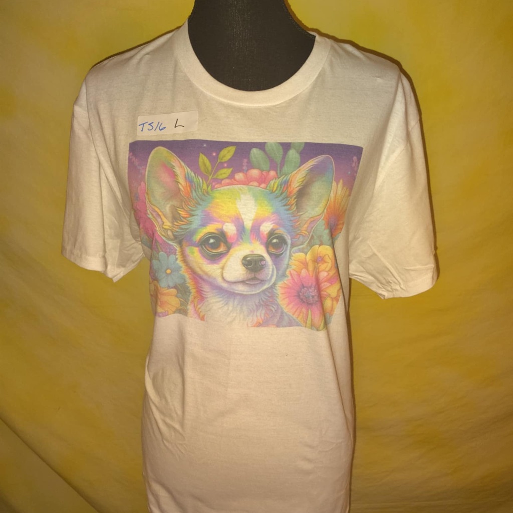 Chihuahua Graphic White T-Shirt